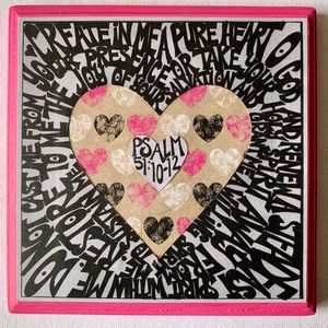 One of a kind handmade scripture art